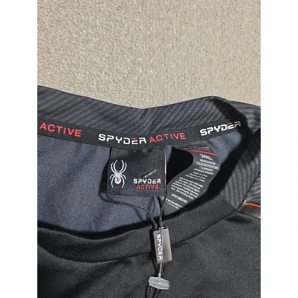 NWT Spyder ProWeb Active‎ Men's Black  Sleeve Small Undershirt Msrp 79